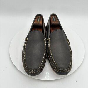 Allen Edmonds Interstate 90 Men Sz 9B Black Leather Loafer Driving Slip On Shoe